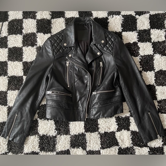 AllSaints Sulby Leather Jacket - Picture 1 of 5